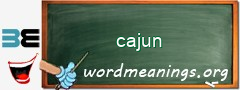 WordMeaning blackboard for cajun